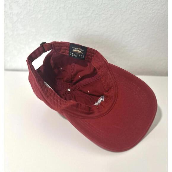 Prairie Mountain White Fish Montana Embroidered Red Adjustable Baseball Hat - Picture 7 of 10